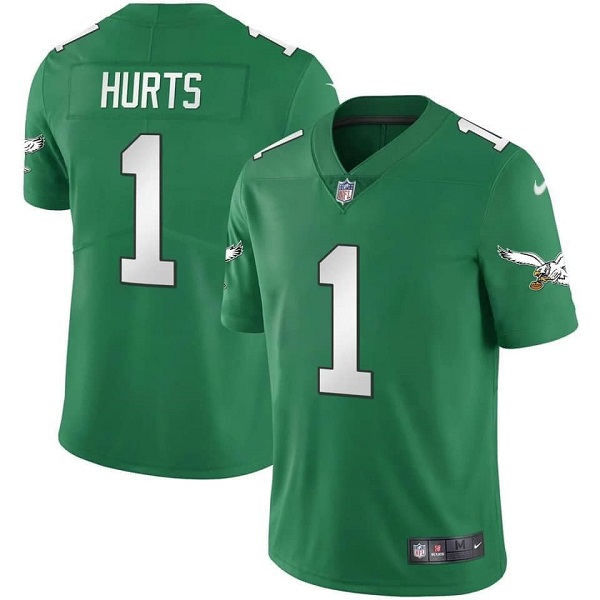 Philadelphia Eagles #1 Jalen Hurts Green Vapor Limited Stitched Football Jersey